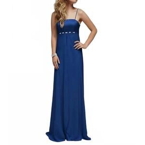 NEW MILANO FORMALS women's silken symphony gown in royal